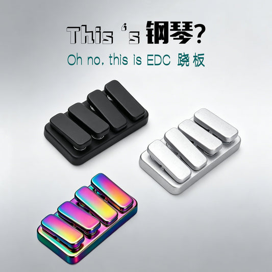 Magnetic Mini Seesaw Handle Piece Zinc Alloy Portable Press Coin Pusher Stress Relief Toy Rectangular Shape Portable