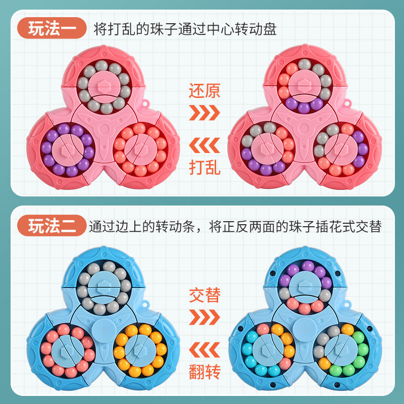 A generation of magic beans Rubik's cube boy gyro finger rotating ball decompression artifact children's educational toys