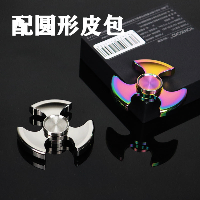 Fingertip gyro stainless steel kung fu cyclone finger gyro Seiko rotating power Net red long time decompression toy