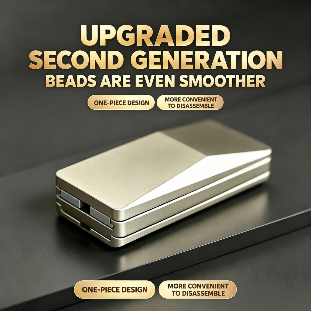 Cyber-Pickup Card Pusher Metal Stress Relief Toy Mechanical Ratchet Magnetic Snap Coin EDC Fidget Toy Blind Box
