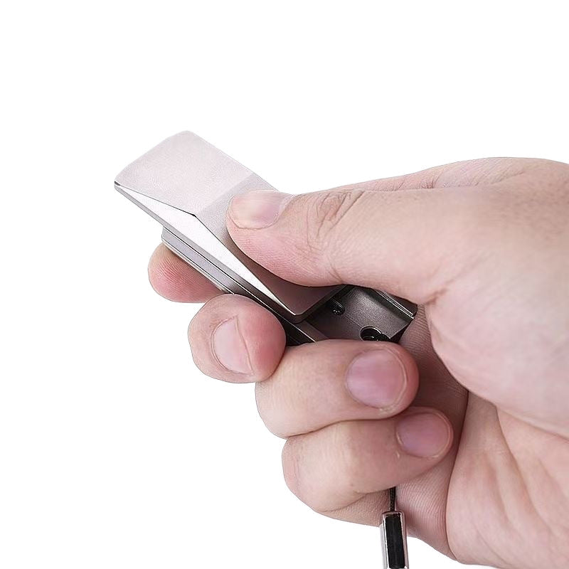 Cyber-Pickup Card Pusher Metal Stress Relief Toy Mechanical Ratchet Magnetic Snap Coin EDC Fidget Toy Blind Box