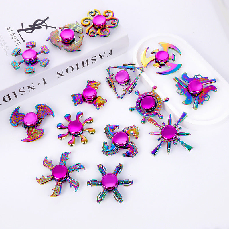 New Alloy Fingertip Spinner Stress-Relief Toy Hand Spinner Finger Spinner Street Stall Toy