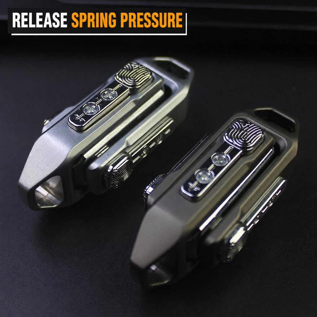 Cross-Border Push Egg Pop Coin Edc Metal Stress Relief Toy Fingertip Spinner Push Card Black Technology Pendant
