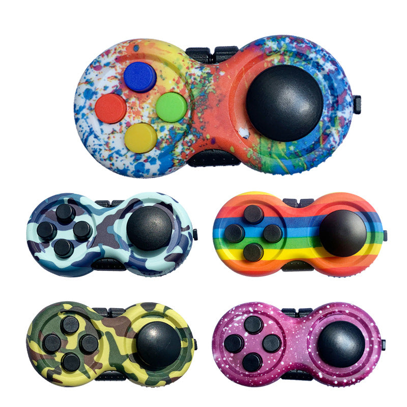 Stress-Relief Puzzle Handle with Non-Slip Silicone Ergonomic Design for Gaming and Office Use, Finger Stress-Relief Toy