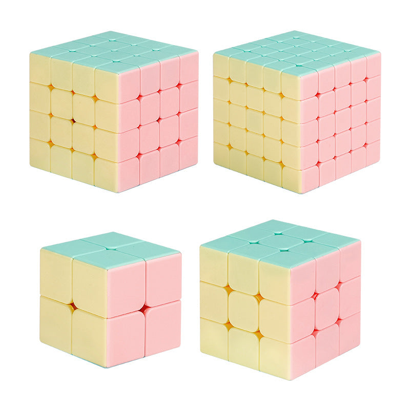 Holy Hand Legend Macaron Color Level 3 Interesting Introduction 2345 Level Stress Reduction Rubik's Cube Pink Educational Toy