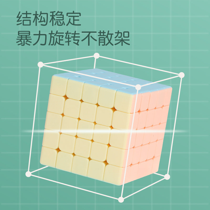 Holy Hand Legend Macaron Color Level 3 Interesting Introduction 2345 Level Stress Reduction Rubik's Cube Pink Educational Toy