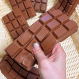 Chocolate Slow-Rebound Squishy Toy Large Stress-Relief Bread Cake Squishy Toy Popular Viral Stress-Relief Item