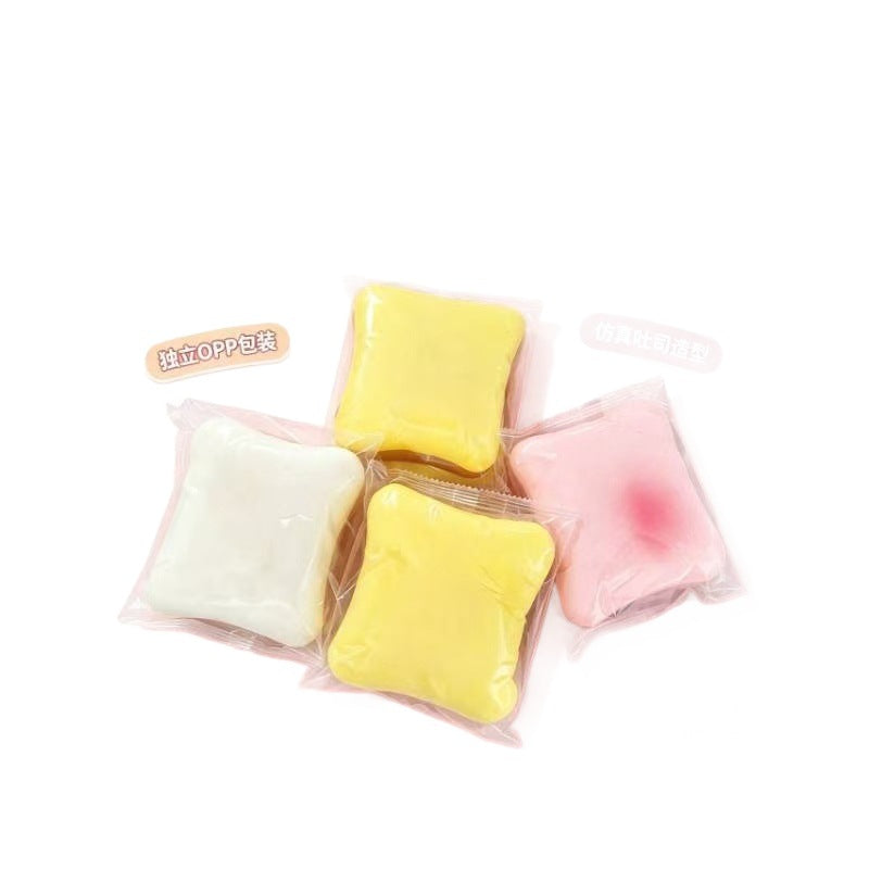 Squishy Simulated Soft Toast Slow Rebound Ultra-Thick Moist Squishy Finger Squeezing Stress Relief Toy