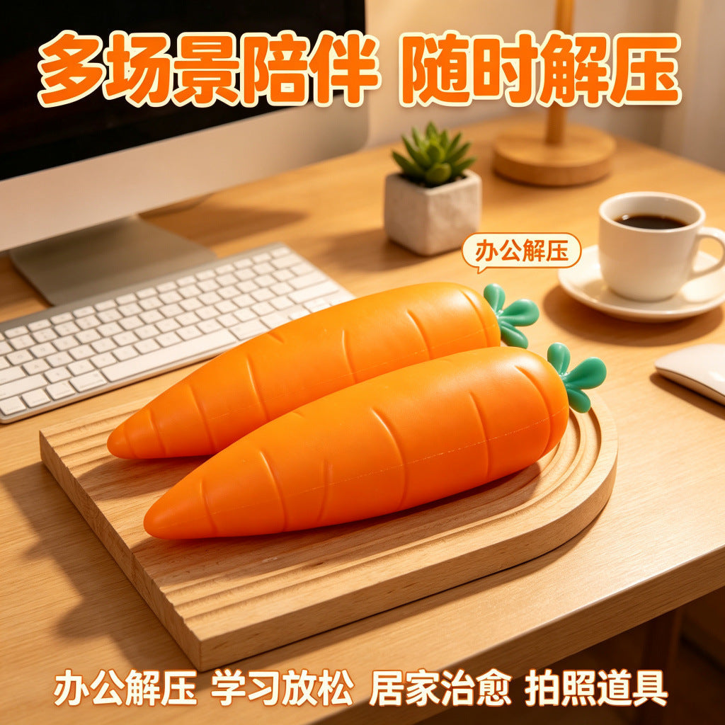 Popular on Xiaohongshu: Carrot Squishy Toy, Simulated Food Toy, Slow Rebound Stress Relief Gadget, Decompression Toy