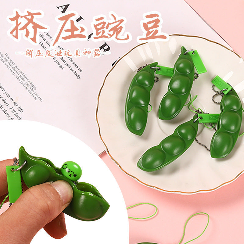 Squeeze Eamame Squeeze Eamame Unlimited Eamame Toy Decompression Pea Pod Keychain Kindergarten