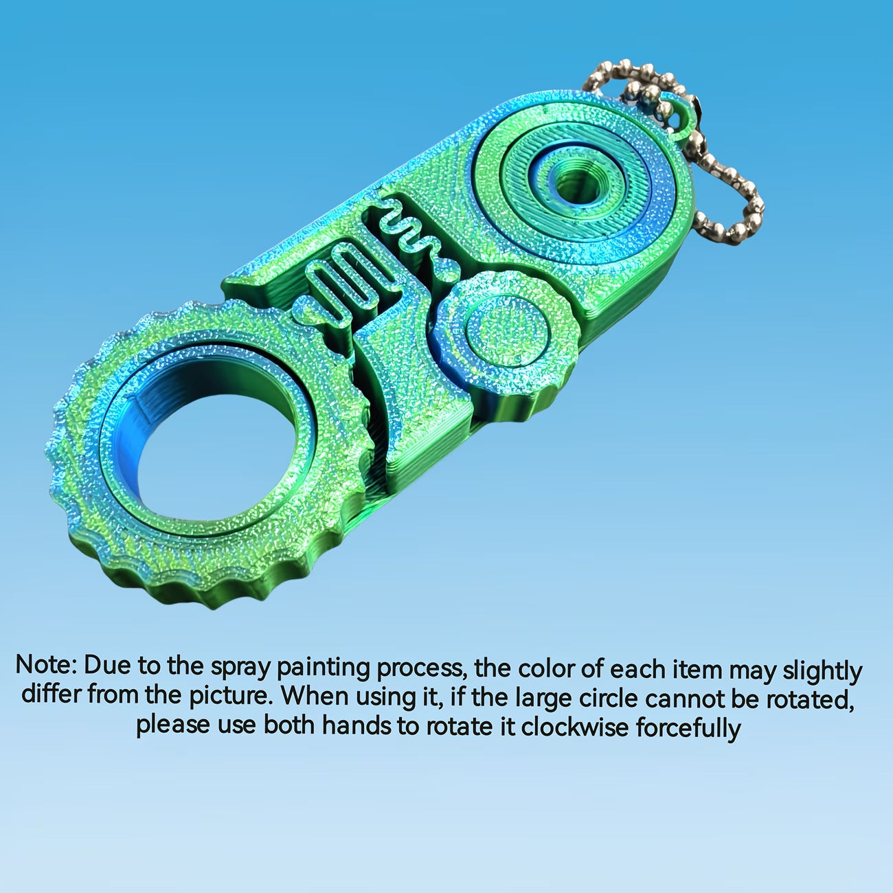Cross-Border Hot-Selling 3D Printed Three-In-One Fingertip Stress Relief Toy Pendant with Rotating Gears for Relaxation and Anxiety Relief