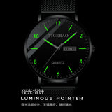 TikTok Watch Men's Waterproof Double Calendar Trend Starry Sky Non-mechanical Watch Quartz Watch Luminous New Wholesale Cross-Border