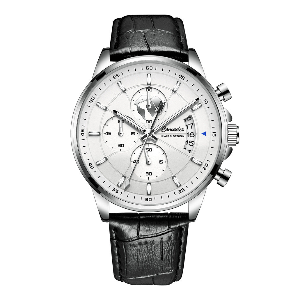 Foreign trade new men's automatic waterproof luminous Calendar Watch cross-border wholesale fashion quartz watch trembles on behalf of the hair