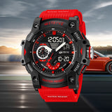Stryve Men's Fashion Elements Waterproof Sports Watch Dual Display Luminous Electronic Multifunctional Student Watch S8029