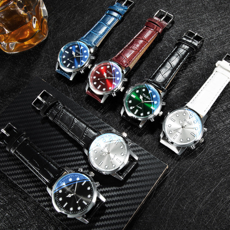 Foreign Trade Retro Leather Strap Watch, Quartz Business Mechanical Watch, Korean Style Fashion Trendy Simple Watch, Factory Direct Sales