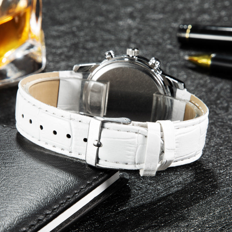 Foreign Trade Retro Leather Strap Watch, Quartz Business Mechanical Watch, Korean Style Fashion Trendy Simple Watch, Factory Direct Sales