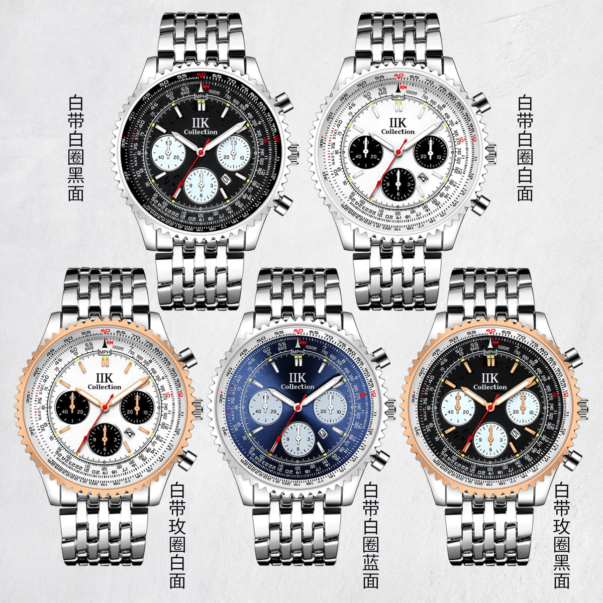 Factory direct quartz watch men's boutique watch digital dial luminous hands wrist watch