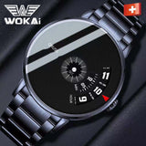Waterproof Men's Watch, Korean Style Trendy Versatile Steel Couple's Quartz Watch for Male Students