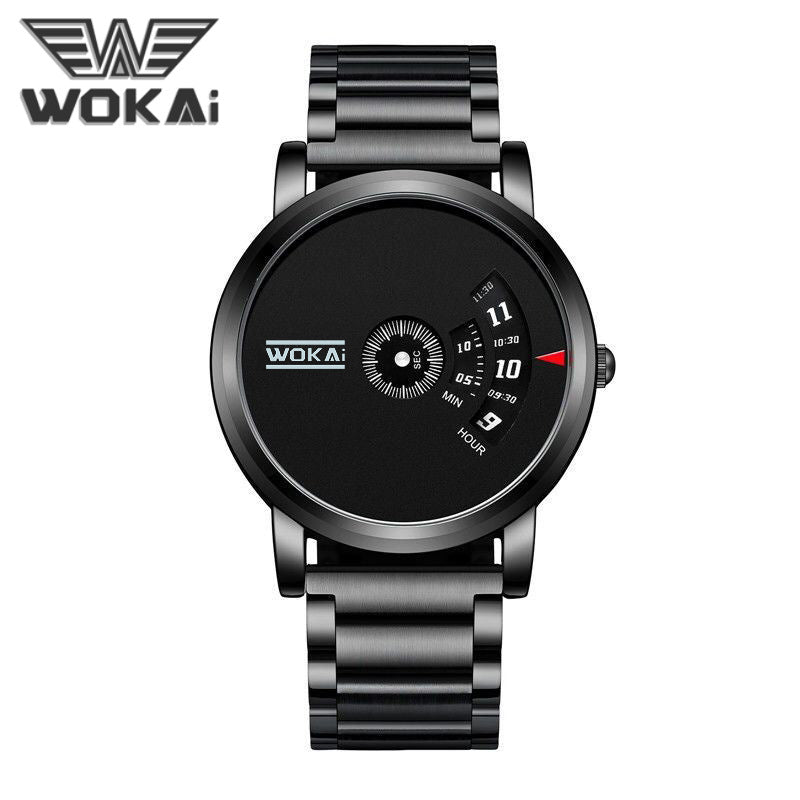 Waterproof Men's Watch, Korean Style Trendy Versatile Steel Couple's Quartz Watch for Male Students