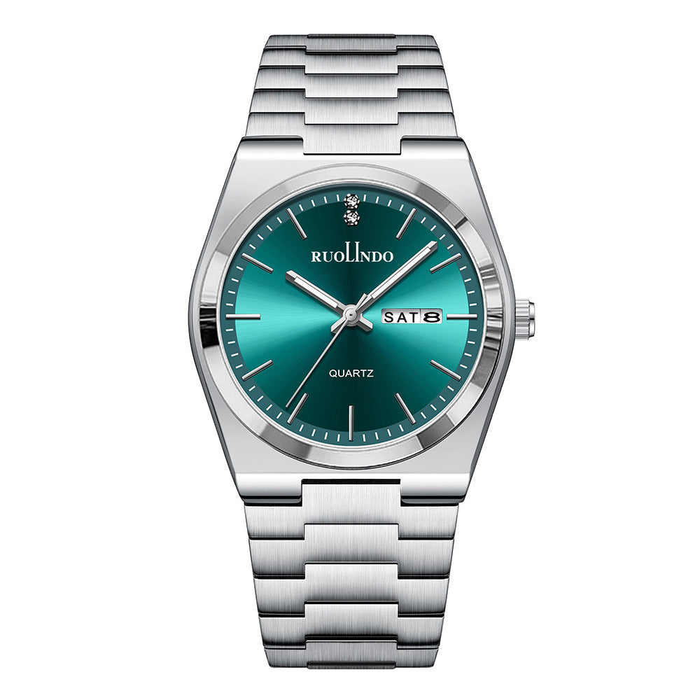 Basic Models Wholesale New Watches Men's Wholesale Men's Wristwatches Dual Calendar Luminous Quartz Stainless Steel Men's Watches