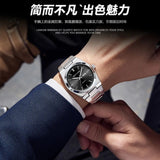2025 Swiss Brand Export Waterproof Luminous Calendar Men's Watch Business Stainless Steel High-End Trendyy Student Watch