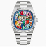 Carsikie Men's Watch New Square Large Dial Cartoon Comic Watch Sports Waterproof Cross-Border Quartz Watch