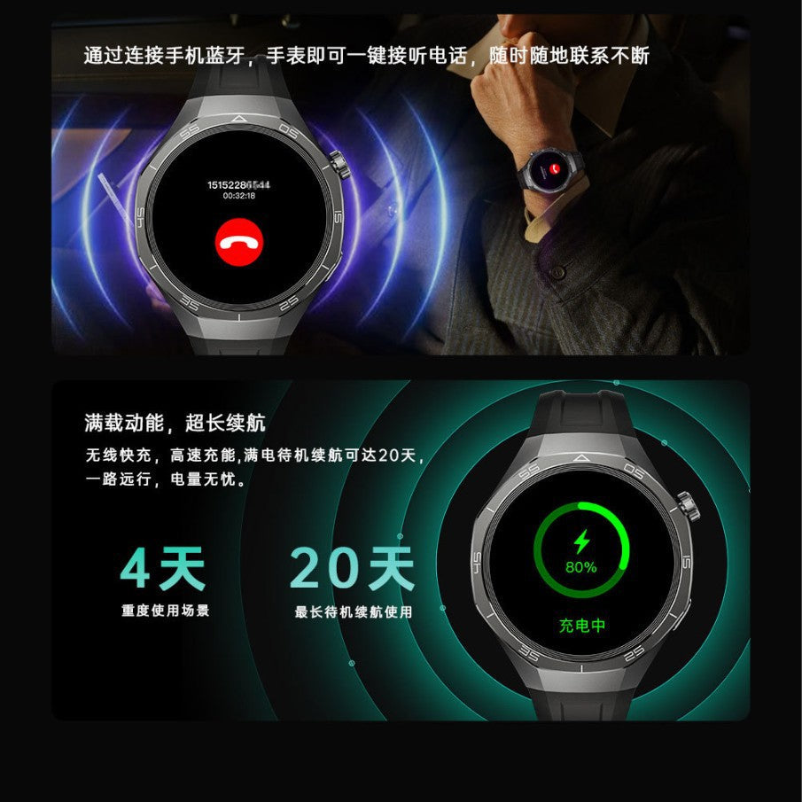 Huawe Watch Gt5Pro Smart Watch Aviation Grade Aluminum Alloy Blood Glucose and Blood Pressure Detection Bluetooth Call Watch