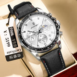 Swiss Brand New Sports-Style Multi-Functional Men's Watch with Three Dials and Six Hands, Popular Live-Stream Export Item, Available for Dropshipping