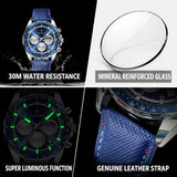 Swiss Brand New Sports-Style Multi-Functional Men's Watch with Three Dials and Six Hands, Popular Live-Stream Export Item, Available for Dropshipping