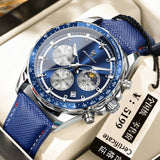 Swiss Brand New Sports-Style Multi-Functional Men's Watch with Three Dials and Six Hands, Popular Live-Stream Export Item, Available for Dropshipping