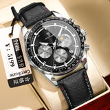 Swiss Brand New Sports-Style Multi-Functional Men's Watch with Three Dials and Six Hands, Popular Live-Stream Export Item, Available for Dropshipping