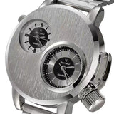 V6 Watch Foreign Trade New Large Double Movement Watch Men's Fashion Quartz Watch Alloy Silicone Student Watch