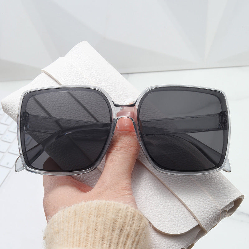 Cross-Border Hot-Selling In-Stock Items, One-Piece Dropshipping Uv400 Sunglasses, Large Square Frame, European and American Internet Celebrity Trend, Street Style, Instagram Fashion