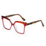 Personalized Tr90 Anti-Blue Light Large Frame Non-Prescription Glasses European and American Cross-Border Fashion Color-Blocking Eyeglass Frames Ins