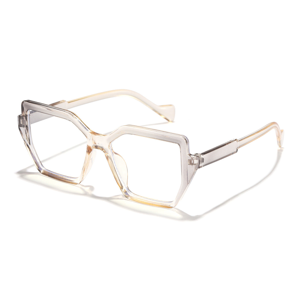 Rain's New Fashionable Gradient Color Anti-Blue Light Glasses, Square Frame, Colorful, Unisex, European and American Style, Prescription Eyeglasses