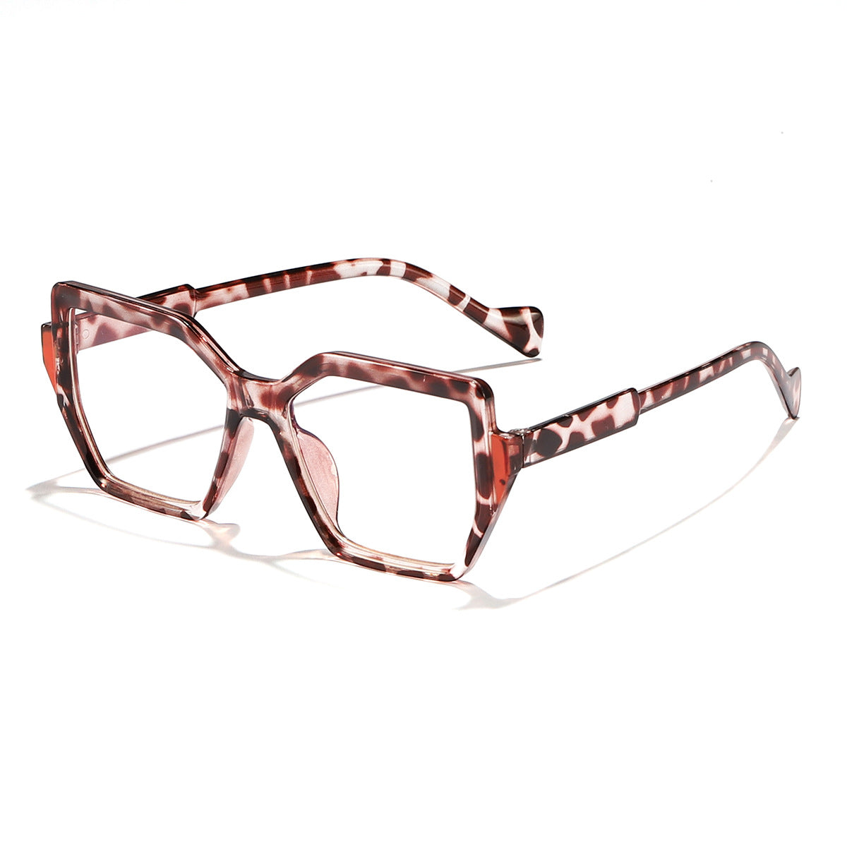 Rain's New Fashionable Gradient Color Anti-Blue Light Glasses, Square Frame, Colorful, Unisex, European and American Style, Prescription Eyeglasses