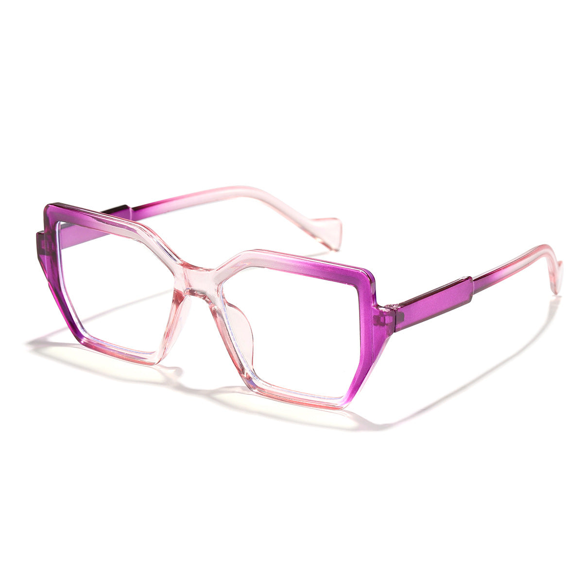 Rain's New Fashionable Gradient Color Anti-Blue Light Glasses, Square Frame, Colorful, Unisex, European and American Style, Prescription Eyeglasses