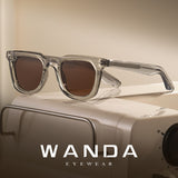European and American Fashion Trendy Square Frame Sunglasses S31242 Street Style Versatile Sunglasses Uv Protection Acetate Sunglasses