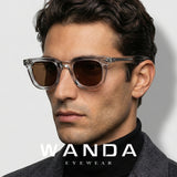 European and American Fashion Trendy Square Frame Sunglasses S31242 Street Style Versatile Sunglasses Uv Protection Acetate Sunglasses