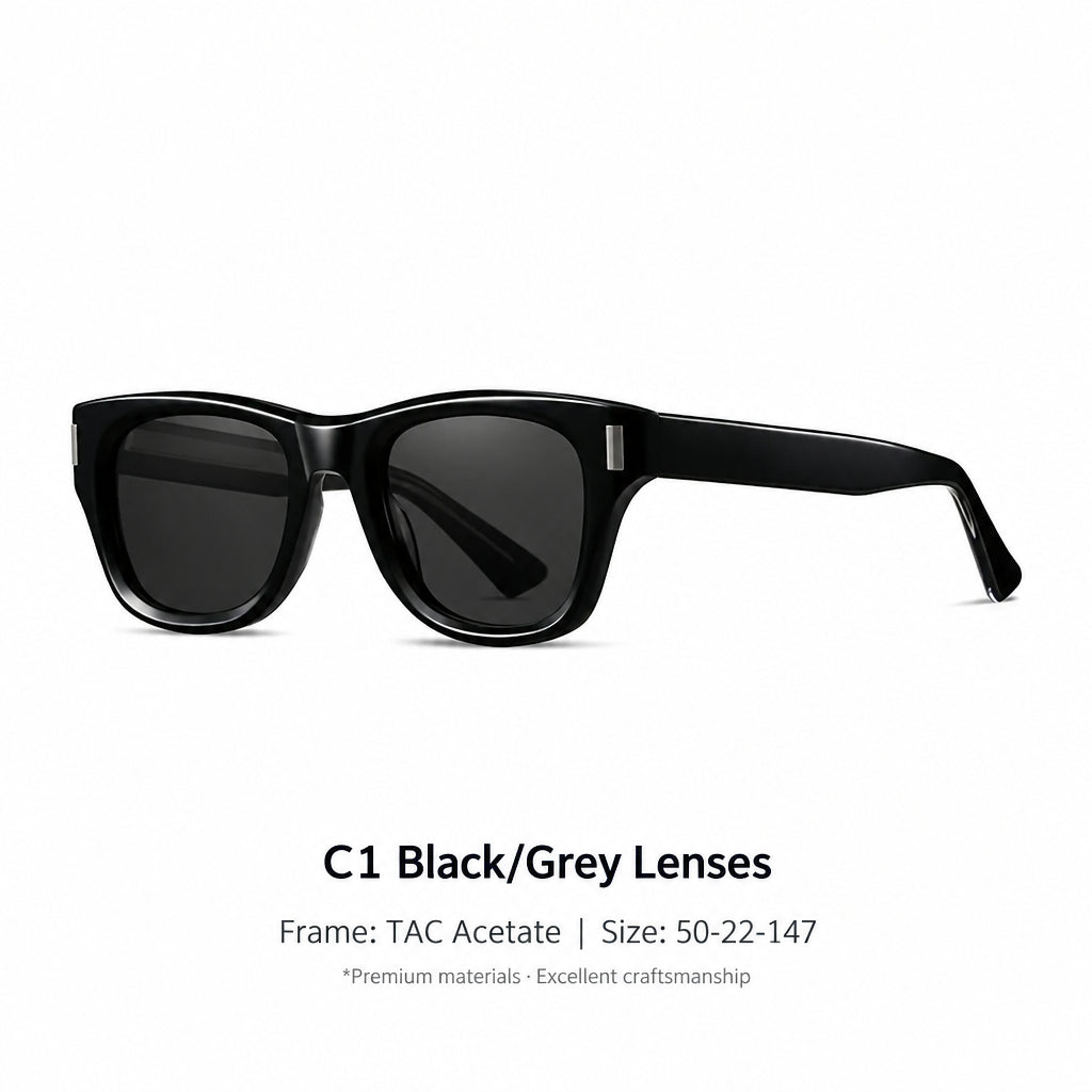 New European and American Fashion Thick-Frame Square Sunglasses S32234 Full Acetate Sunglasses for Driving and Travel Versatile Glasses for Men