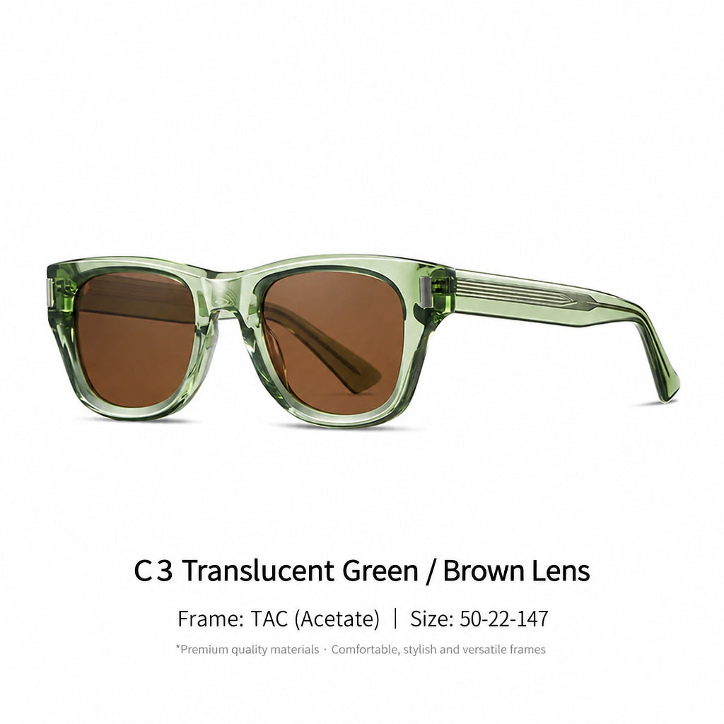 New European and American Fashion Thick-Frame Square Sunglasses S32234 Full Acetate Sunglasses for Driving and Travel Versatile Glasses for Men
