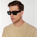 Square Frame Simple European and American Sunglasses Modern Trendy Large Frame Propionic Acid Insert Sunglasses for Women Cross-Border New Style Anti-Uv