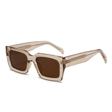 Square Frame Simple European and American Sunglasses Modern Trendy Large Frame Propionic Acid Insert Sunglasses for Women Cross-Border New Style Anti-Uv