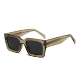 Square Frame Simple European and American Sunglasses Modern Trendy Large Frame Propionic Acid Insert Sunglasses for Women Cross-Border New Style Anti-Uv