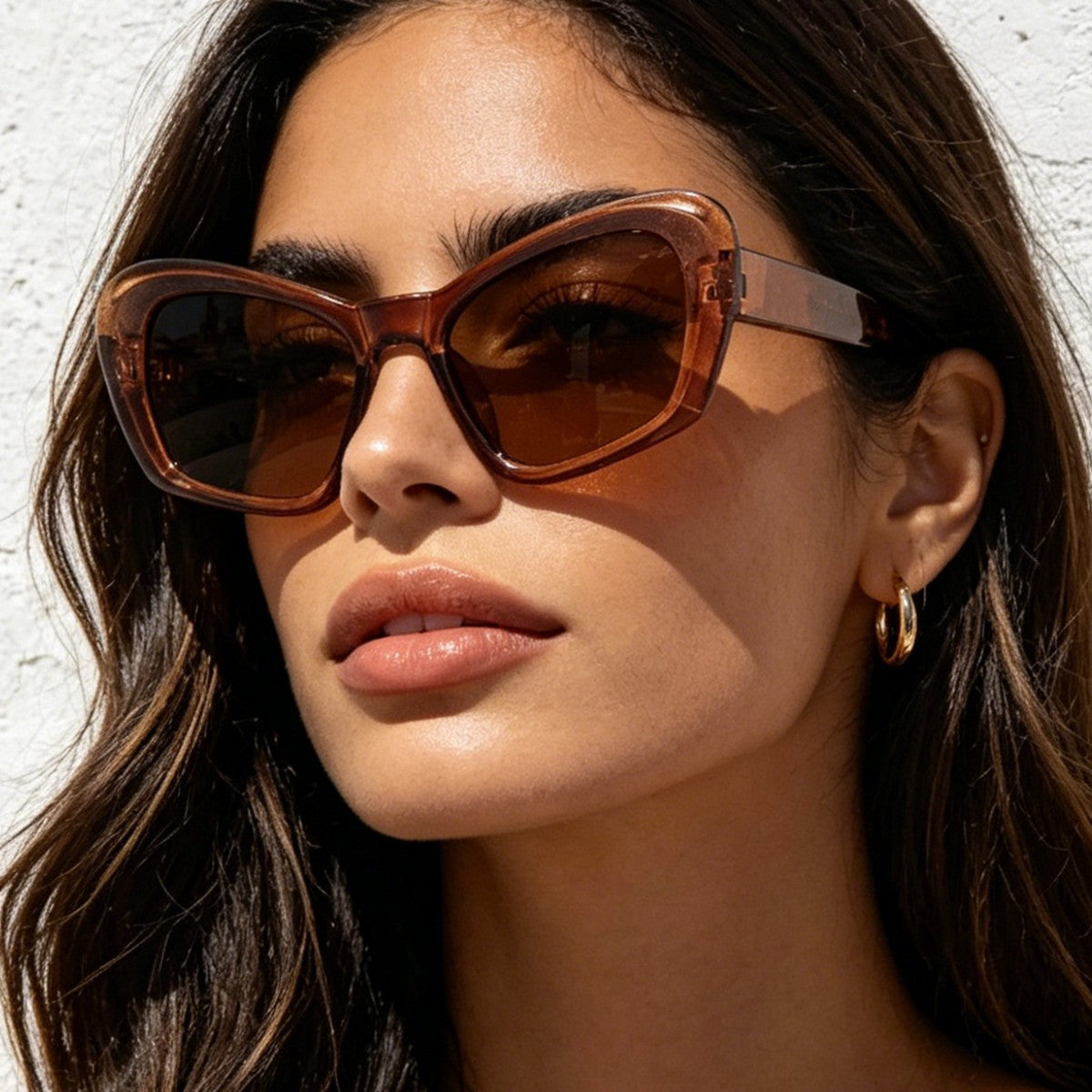 Rain's New Sunglasses, European and American Style Large Frame Cat-Eye Sunglasses, Personalized Ins-Style Sunshade Glasses