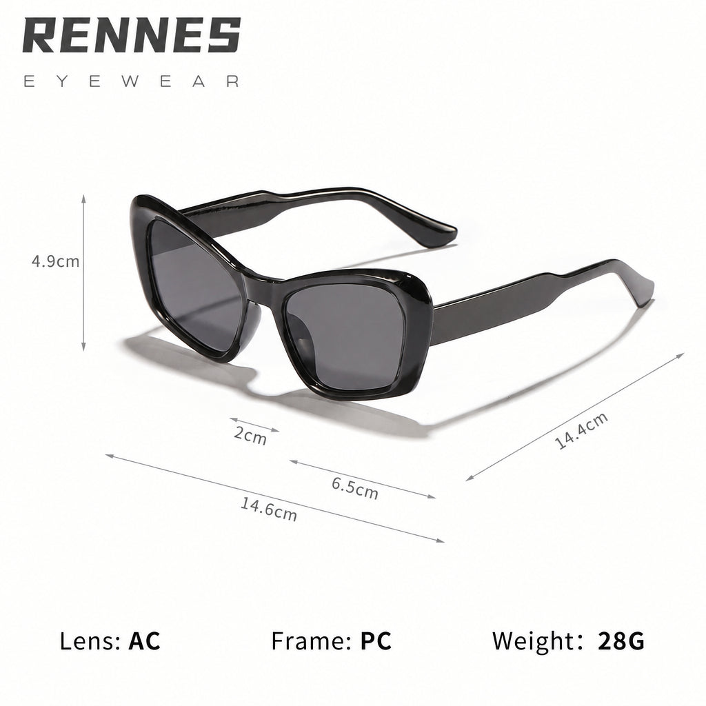 Rain's New Sunglasses, European and American Style Large Frame Cat-Eye Sunglasses, Personalized Ins-Style Sunshade Glasses