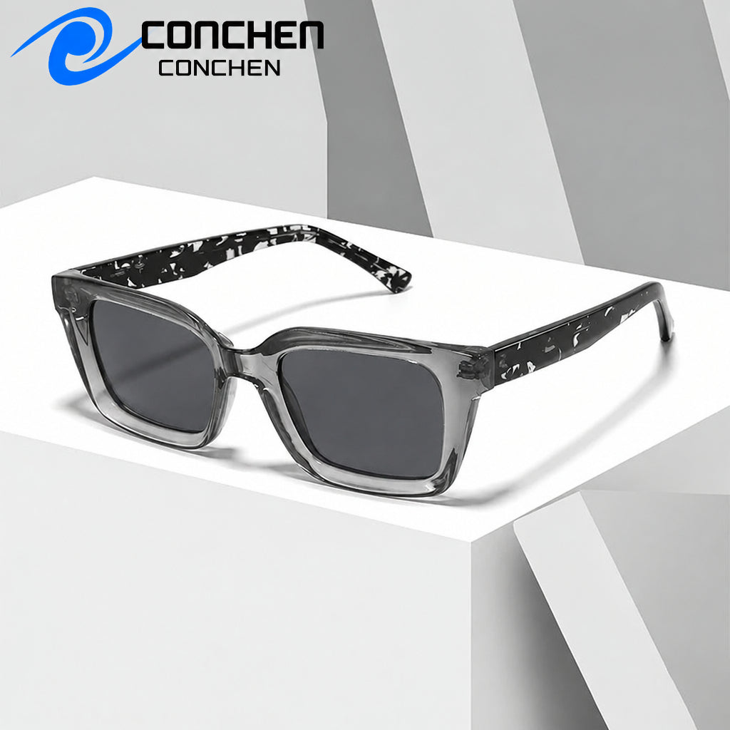 Cross-Border Hot Selling Sunglasses Tr Frame Plate Leg Sun Protection Polarized Sunglasses for Women Classic Square Frame Versatile Men's Glasses