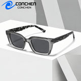 Cross-Border Hot Selling Sunglasses Tr Frame Plate Leg Sun Protection Polarized Sunglasses for Women Classic Square Frame Versatile Men's Glasses