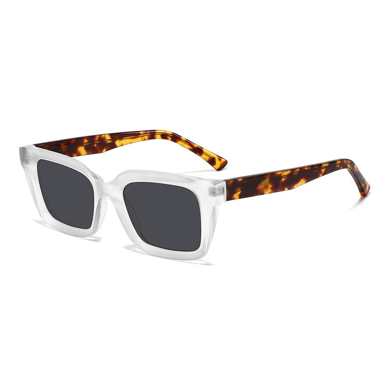 Cross-Border Hot Selling Sunglasses Tr Frame Plate Leg Sun Protection Polarized Sunglasses for Women Classic Square Frame Versatile Men's Glasses