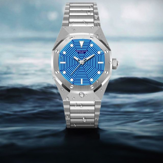 PRECIOUS DUKE Men’s Business Quartz Watch – Octagonal Dial, Waterproof 30M